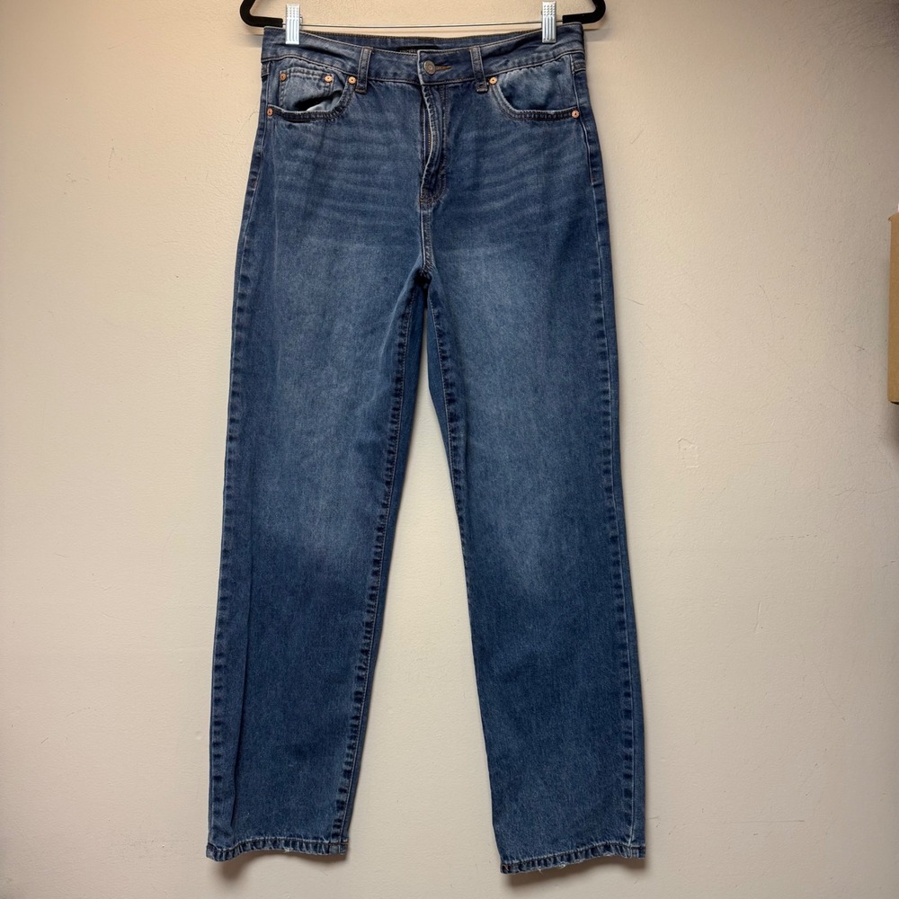 Sincerely Jules Straight Leg Jeans Womens 11/30 Blue Excellent High Rise Denim
